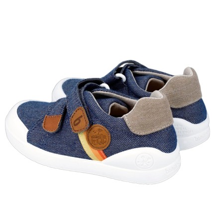 Παιδικό ανατομικό sneaker πάνινο μπλε Biomecanics 242297-A